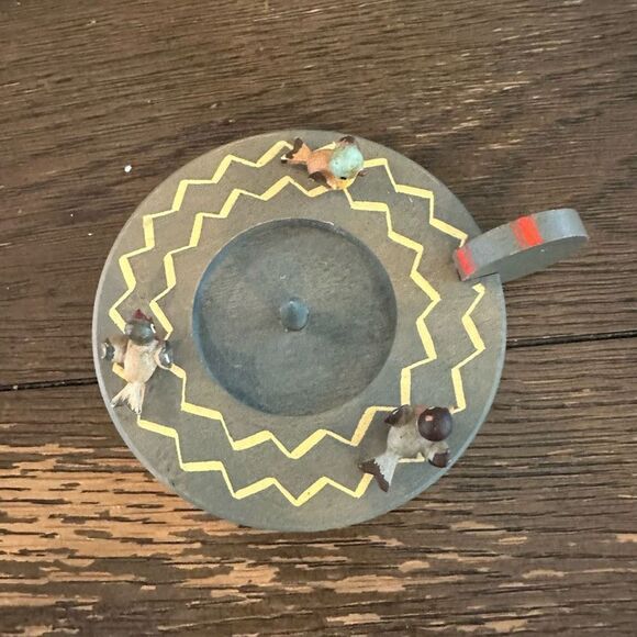 M.J Hummel Hand Dipped Candle‎ Boy & Goat with ANRI Italy Candle Holder Vintage - Picture 7 of 12